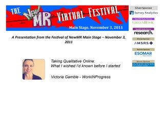 Taking Qualitative Online: What I wished I’d known before I started
