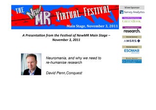 Neuromania and why we need to re-humanise research