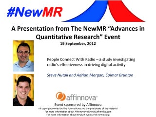 People Connect With Radio – a study investigating radio’s effectiveness in driving digital activity