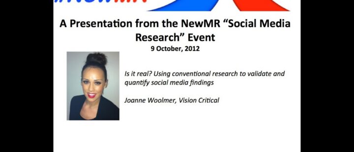 Is it real? Using conventional research to validate and quantify social media findings