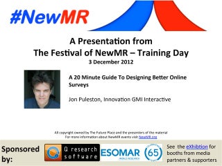 Questionnaire Design and Gamification