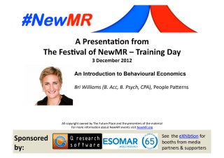 Introduction to Behavioural Economics