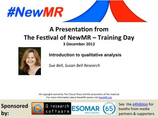 Introduction to Qualitative Analysis
