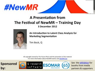 Introduction to Latent Class Analysis for Market Segmentation