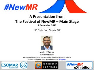 Mobile 3D & Its Application in MR
