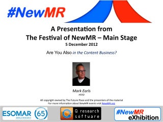 Are you in the content business?