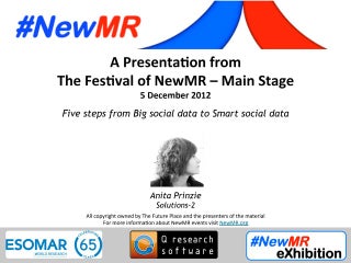 Five steps from Big social data to Smart social data