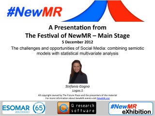 The challenges and opportunities of Social Media: combining semiotic models with statistical multivariate analysis