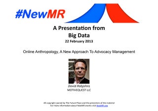 Online Anthropology, A New Approach To Advocacy Management