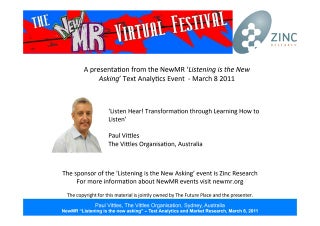 Listen Hear: Transformation through Learning How to Listen