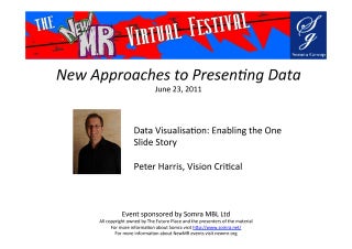 Data Visualisation, enabling the one slide story