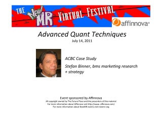 Adaptive Choice Based Conjoint