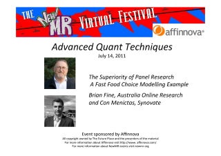 The Superiority of Panel Research – A Fast Food Choice Modelling Example