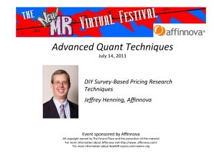 Survey-based pricing research techniques
