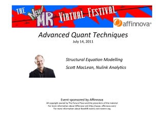 An introduction to Structural Equation Modelling