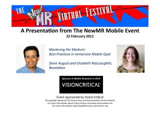 Quant Mobile Best Practice