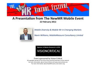 Mobile Diversity and Mobile MR in Emerging Markets
