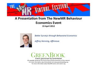 Better Surveys through Behavioural Economics