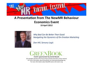Why Bad Can Be Better Than Good: Navigating the Dynamics of On-Emotion Marketing