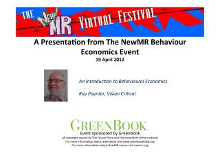 Behavioural Economics for Market Researchers