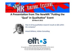 How to bring qualitative research results to life within the company