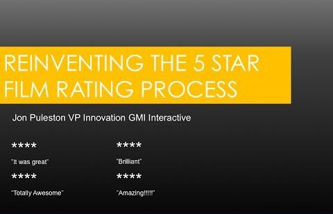 Five star rating for films