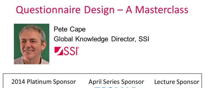 Questionnaire Design – A Masterclass