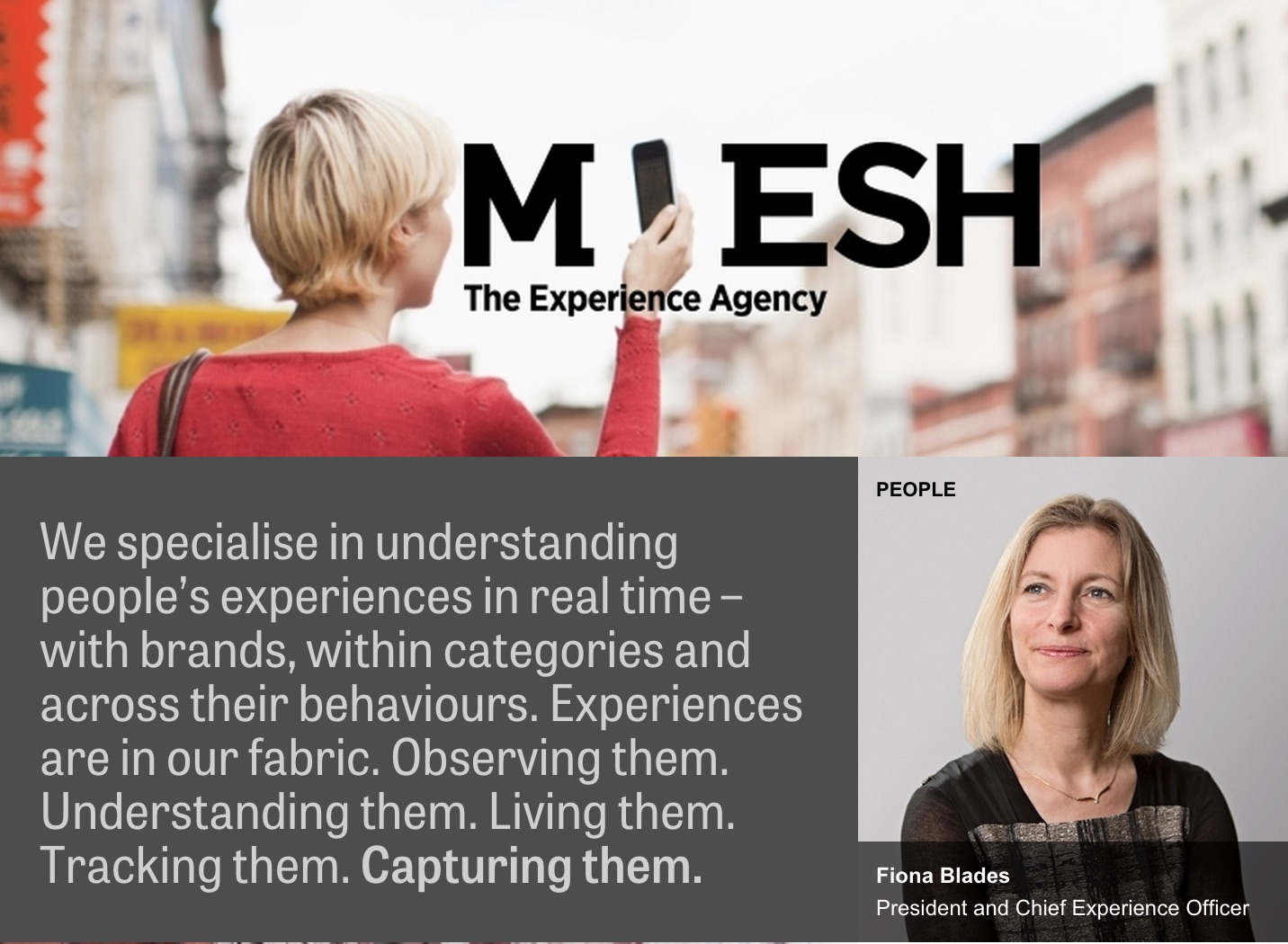 What’s special about MESH, the Experience Agency?