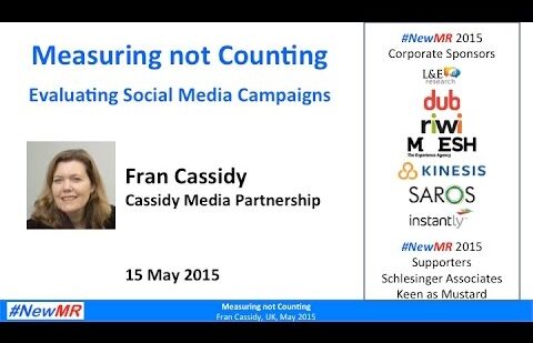 Measuring not Counting – Fran Cassidy