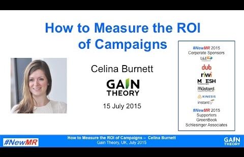 Celina Burnett – How to measure the ROI of campaigns
