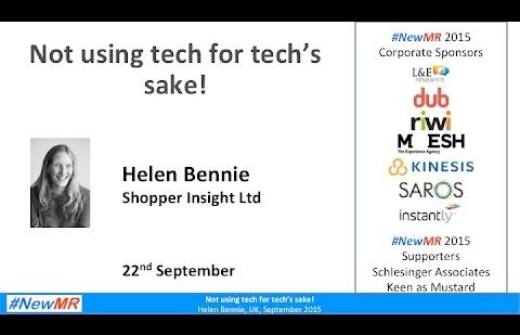 Not using tech for tech’s sake!