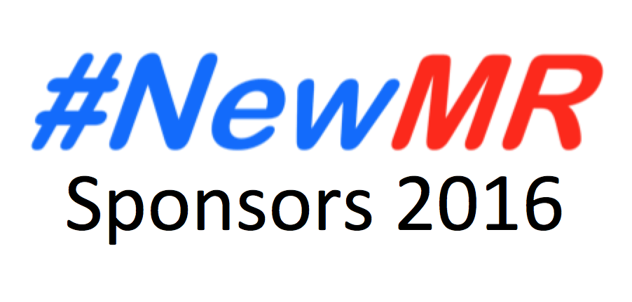 Many thanks to the #NewMR 2016 Sponsors