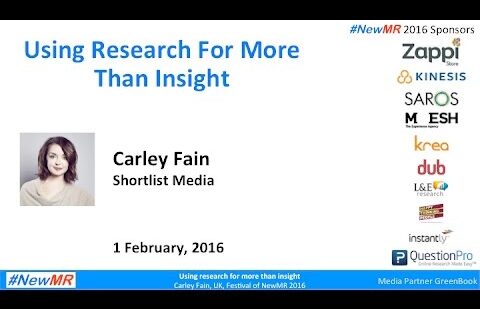 Using research for more than insight