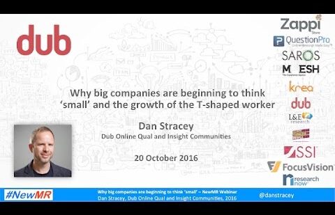 Why big company workers are being encouraged to behave like small company workers and the emergence of the T-shaped worker