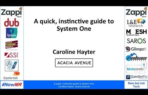 A quick, instinctive guide to System One