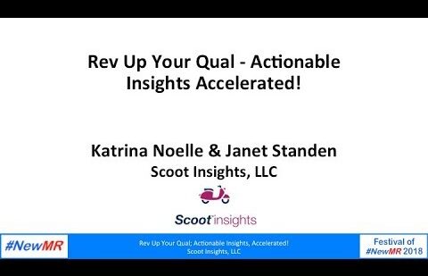 Rev Up Your Qual; Actionable Insights, Accelerated!
