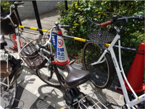 No bike cone with bikes