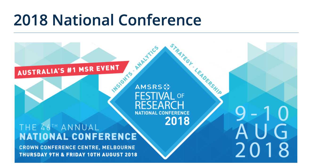 The excitement of the new and the best of the old – AMSRS Annual Conference 2018