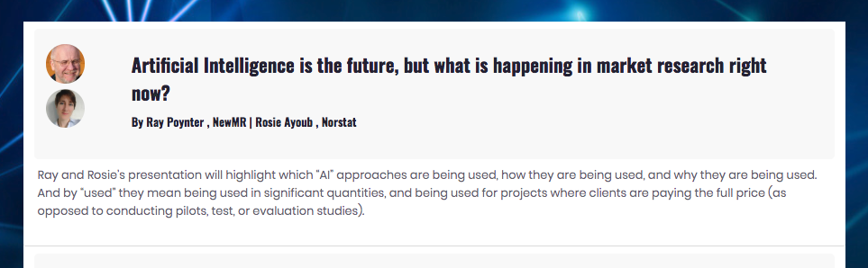 Image of Ray and Rosie's session at the ASC conference
