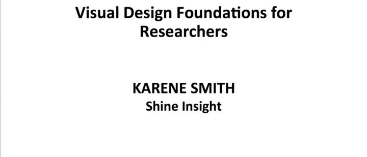 Visual Foundations for Researchers