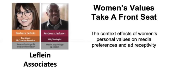 Women’s Values Take A Front Seat