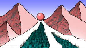 Ball rolling down a mountain