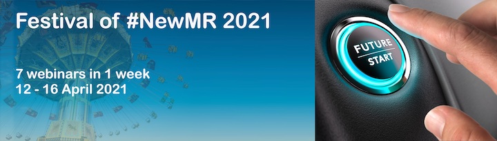 Banner advertising the Festival of NewMR 12-16 April 2021