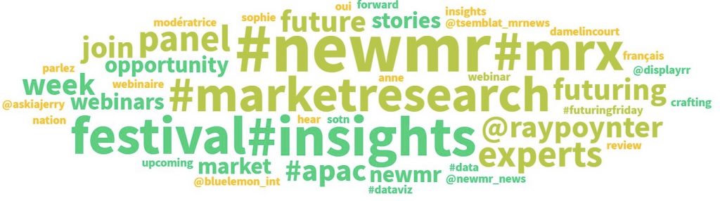 The social conversation about the Festival of #NewMR