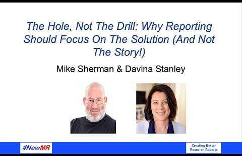 The Hole, Not The Drill: Why reporting should focus on the solution (and not the story!)