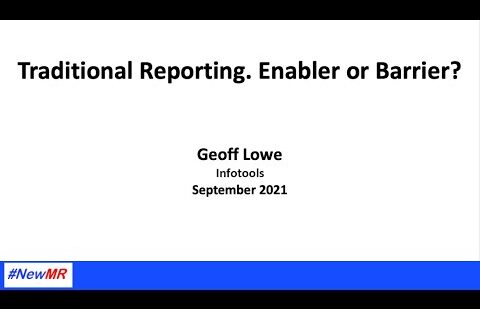 Traditional Reporting. Enabler or Barrier?