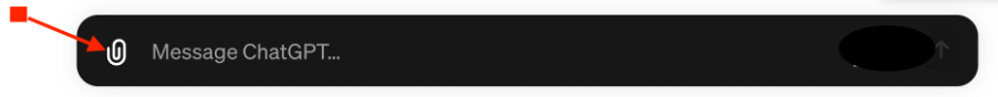ChatGPT's paper clip upload method