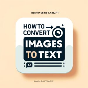 Tip - converting images to text