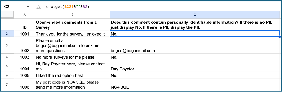 Automating looking for PII