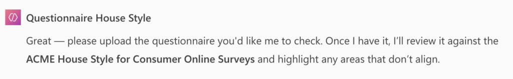 Check a survey